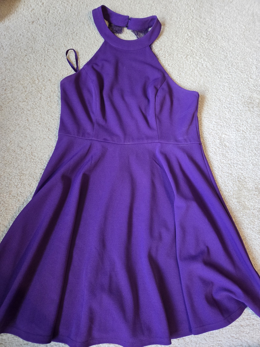 City Studio Purple Halter Fit And Flare Homecoming/Party Dress Size 13